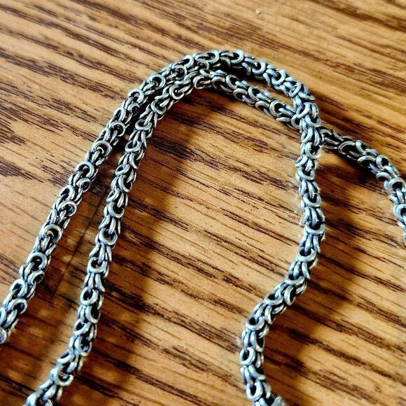 BRIGHTON Scrolled and Brushed Silver Puff Heart Necklace VINTAGE INSPIRED - Picture 4 of 9